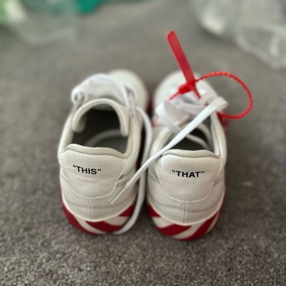 Off-White Lace-Up Cotton Canvas Sneakers - Picture 9 of 9